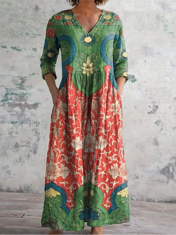 Charlotte | Maxi Dress With Vintage Flower Print