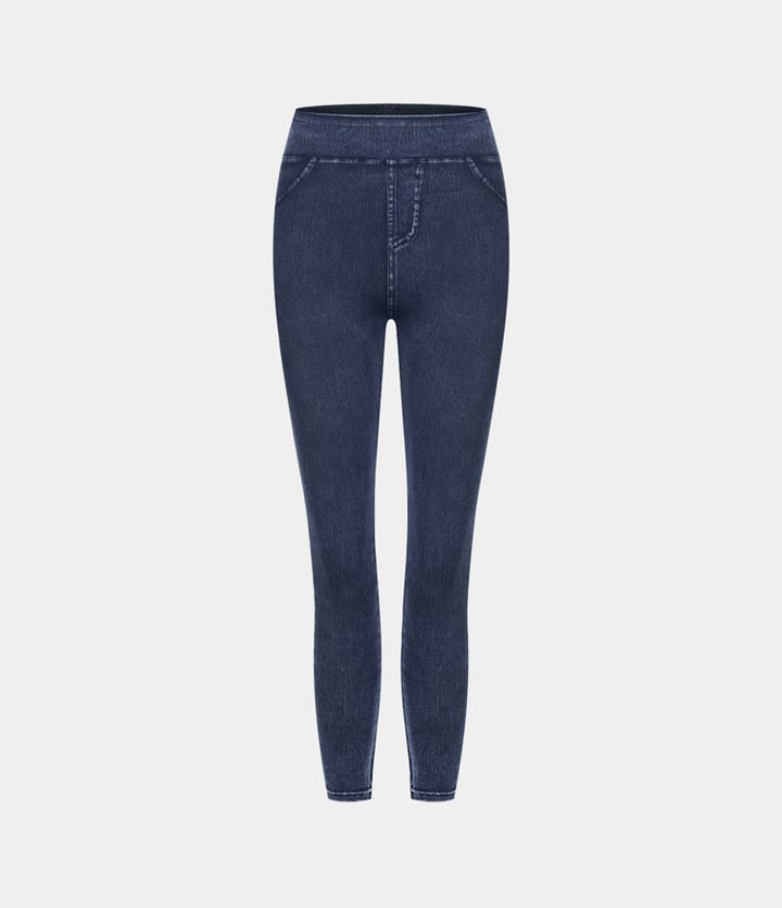 Stretch Denim Jeggings with High Waist